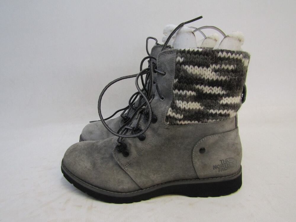 The North Face Womens Size 6 M Gray Suede Laces Ankle Casual Boots